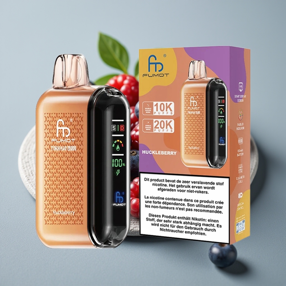 Fumot Tornado 20000 Puffs Dual Mesh Coil 20ml E-liquid Huckleberry