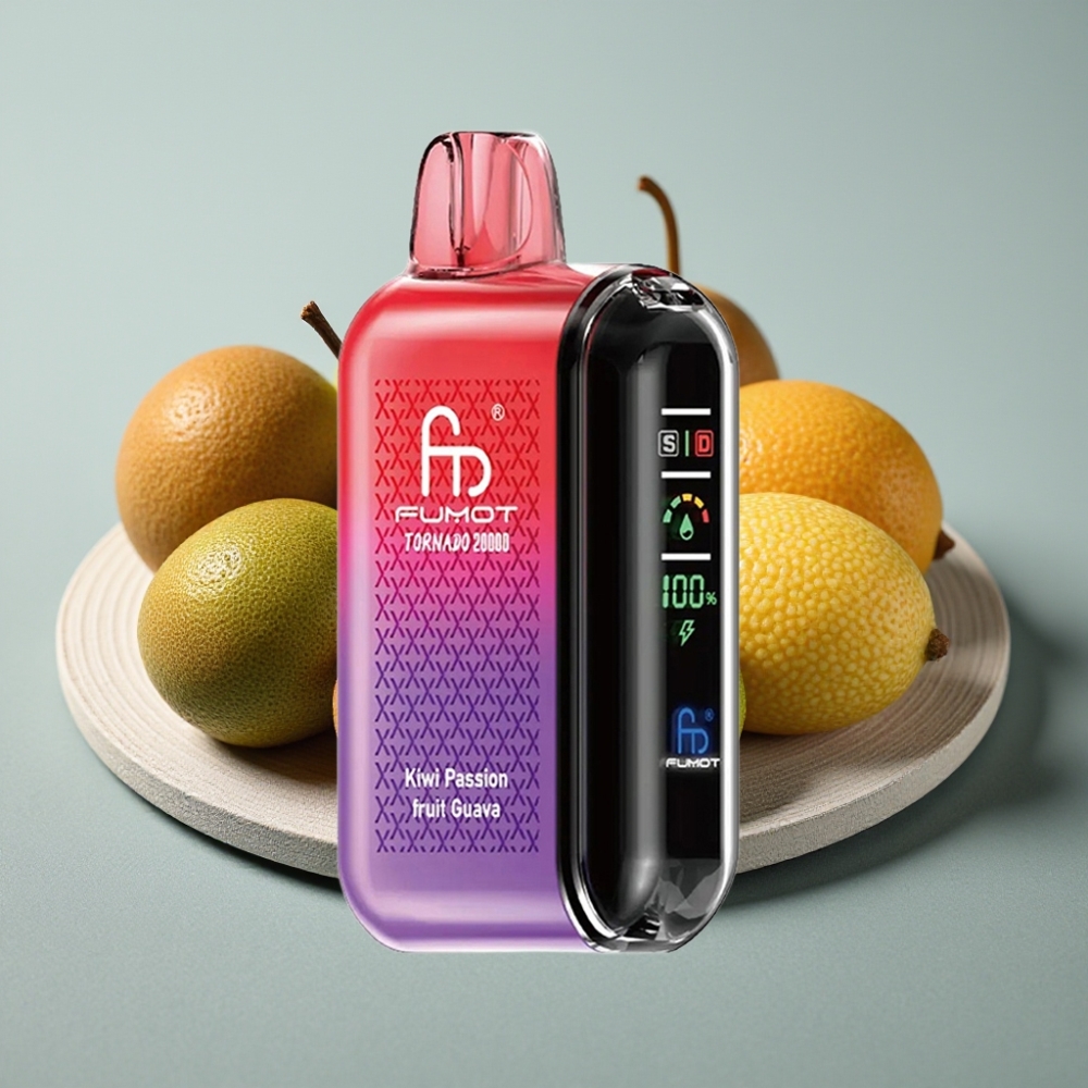 Fumot Tornado 20000 Puffs Dual Mesh Coil 20ml Kiwi Maracujá Goiaba