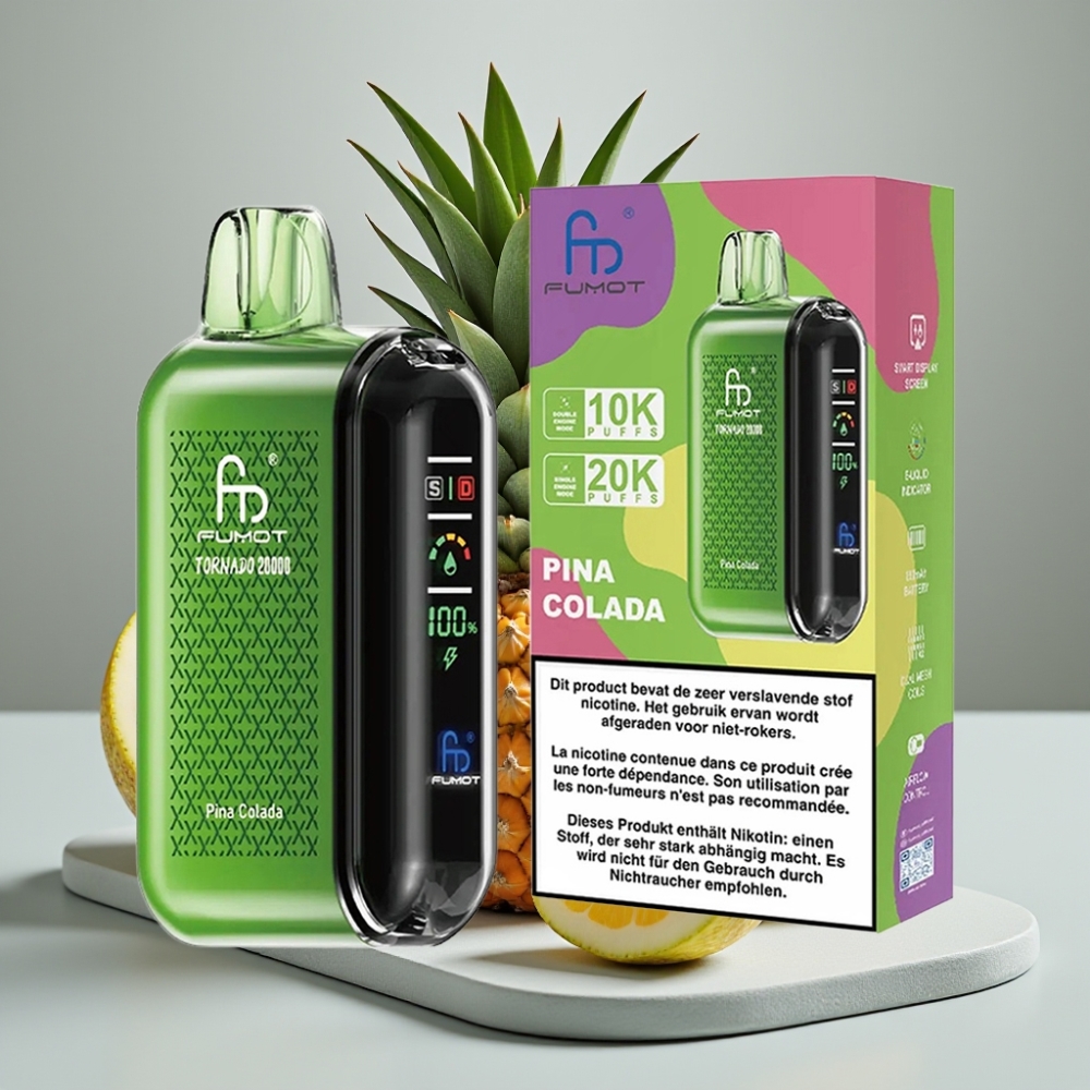 Fumot Tornado 20000 Puffs Dual Mesh Coil 20ml Pina Colada 2% Nicotine