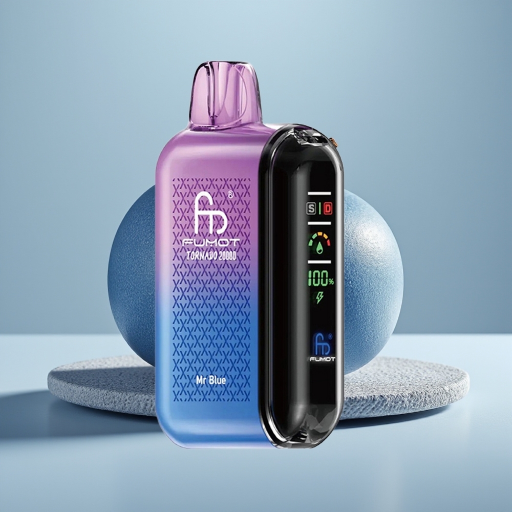 Fumot Tornado 20000 Puffs Dual Mesh Coil 20ml Recarregável Sabor Azul