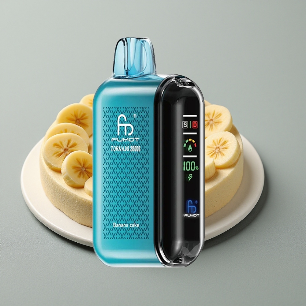 Fumot Tornado 20000 Puffs Dual Mesh Coil Banana Cake Rechargeable Smart Display