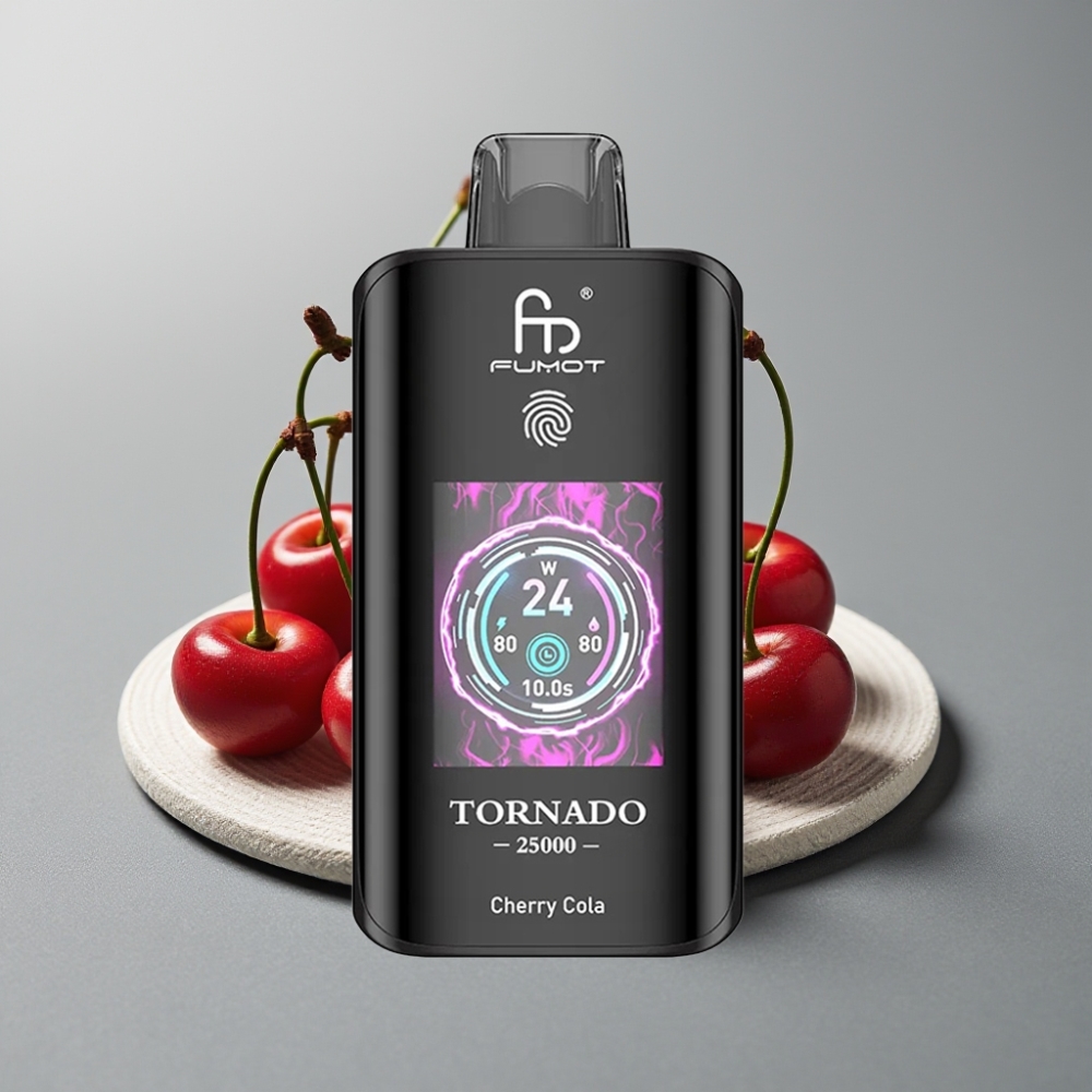 Fumot Tornado 25000 Puffs HD Screen 700mAh 20ml Cereja-Cola vape Portugal