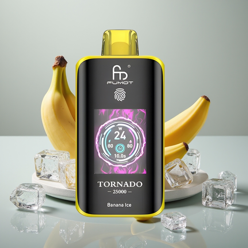 Fumot Tornado 25000 Puffs HD Screen 700mAh Banana Ice vape Portugal