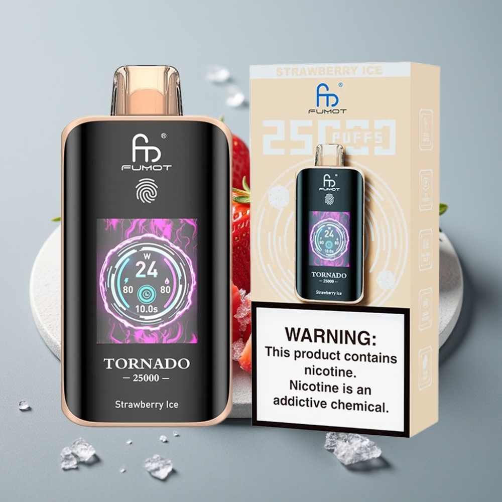 Fumot Tornado 25000 Puffs HD Screen 700mAh Morango Gelo vape Portugal