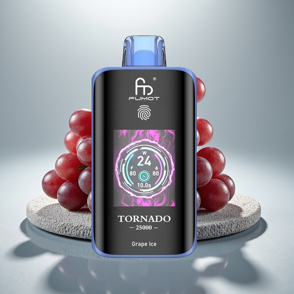 Fumot Tornado 25000 Puffs HD Screen 700mAh Recarregável Uva Gelo vape Portugal