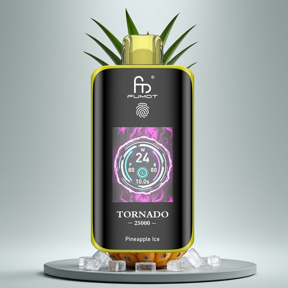 Fumot Tornado 25000 Puffs HD Screen 700mAh Type-C Abacaxi Gelo vape Portugal