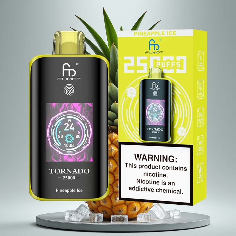 Fumot Tornado 25000 Puffs HD Screen 700mAh Type-C Abacaxi Gelo vape Portugal
