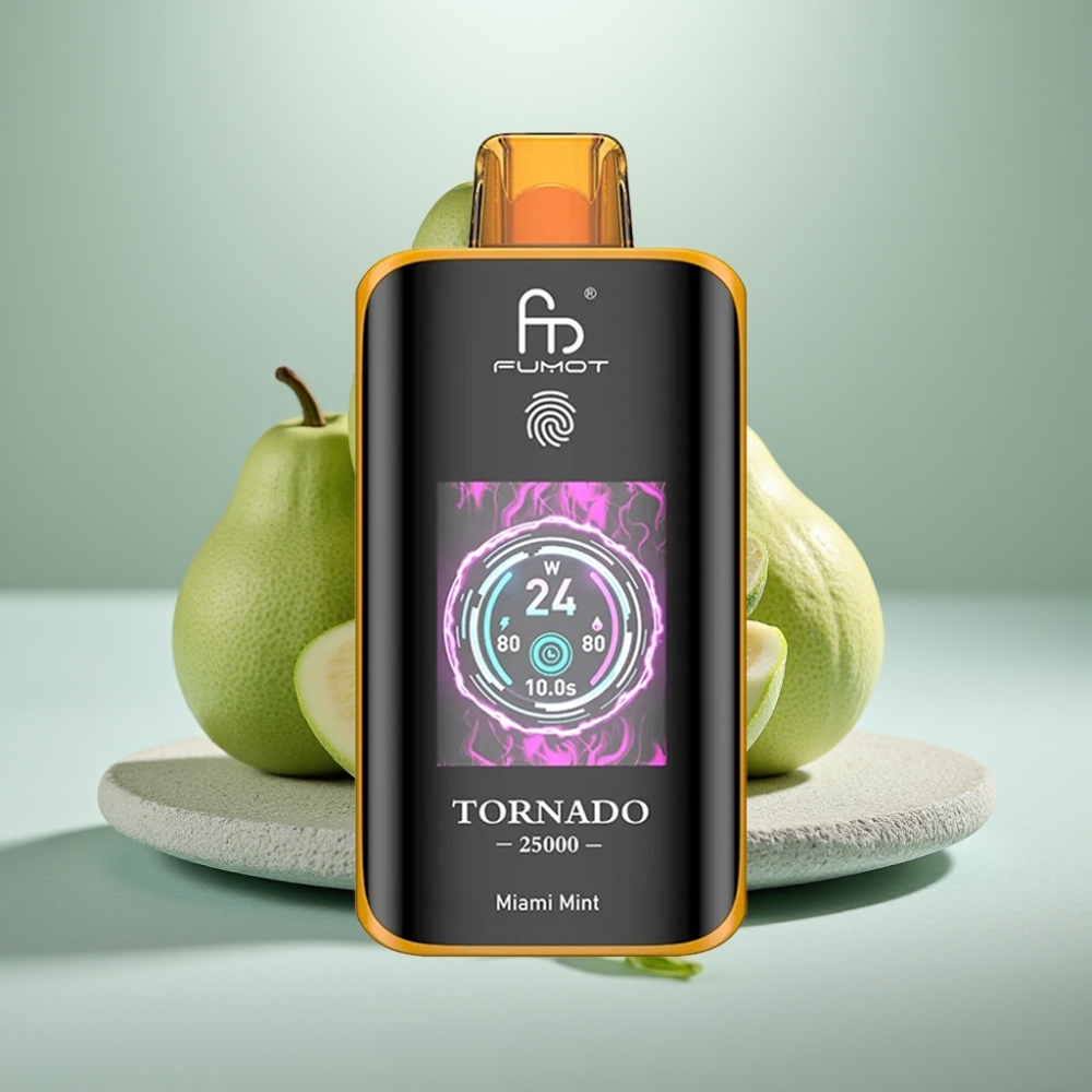 Fumot Tornado 25000 Puffs HD Screen Recarregável Miami Menta vape Portugal