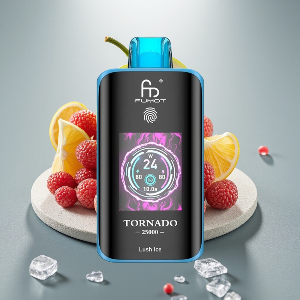 Fumot Tornado 25000 Puffs Tela HD Bateria 700mAh Recarregável Gelo Fresco
