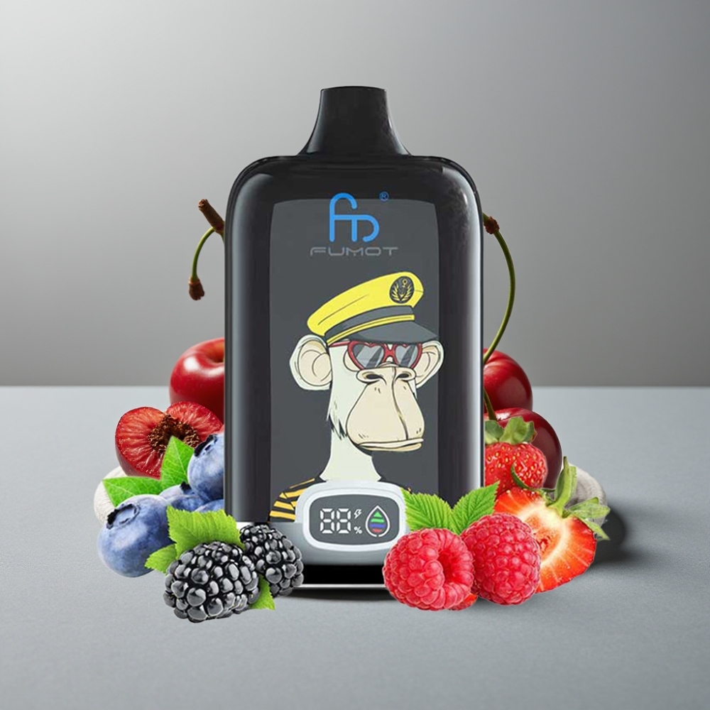 Fumot Tornado Digital Box 12000 Puffs 20ml Cereja Recarregável USB-C