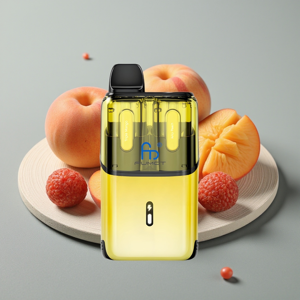 Fumot Ultra T32000 32000 Puffs 24ml 800mAh Tipo-C Manga Triplo - Pêssego Suculento