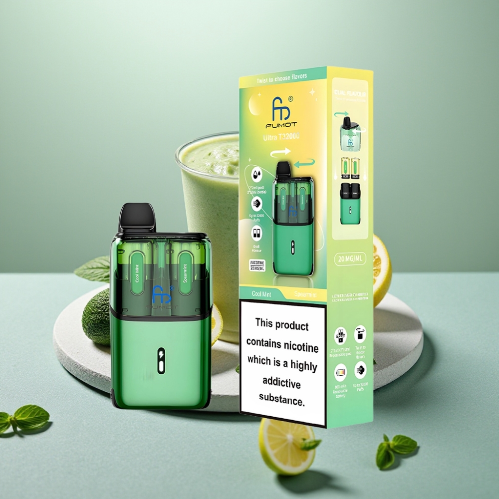 Fumot Ultra T32000 32000 Puffs 24ml Tipo-C 20mg Hortelã Fresca - Menta Verde