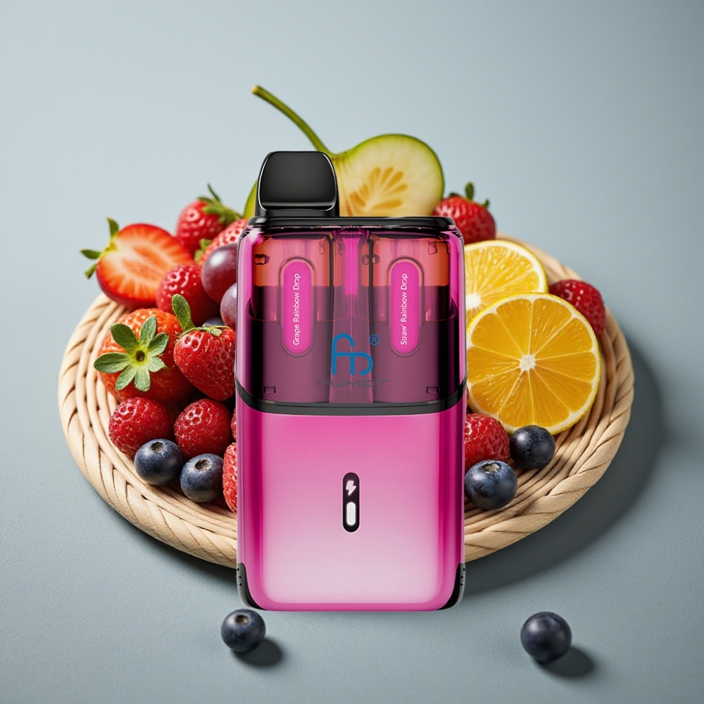 Fumot Ultra T32000 32000 Puffs 800mAh Type-C Sabores Uva Arco-Íris e Morango Arco-Íris