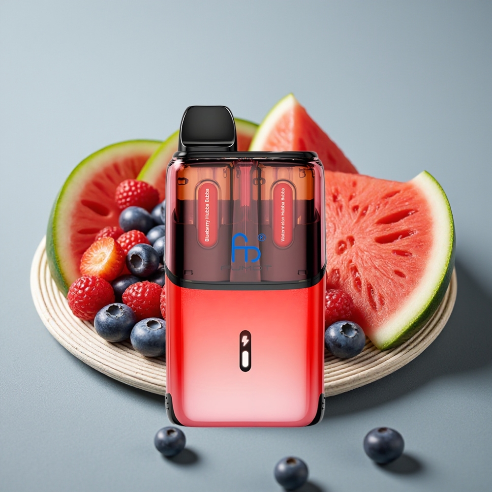 Fumot Ultra T32000 Disposable Vape 24ml Azul Framboesa Hubba Bubba - Melancia Hubba Bubba