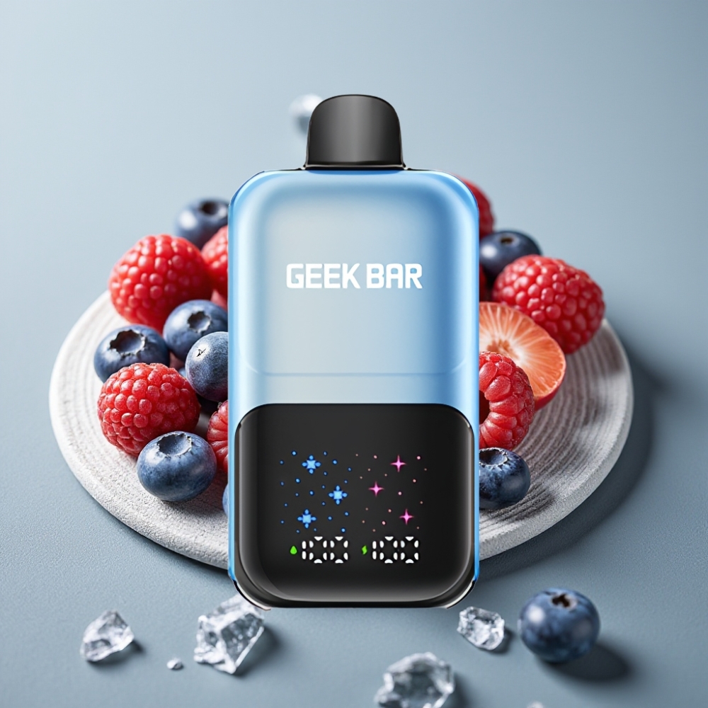 GEEK BAR 2GO Two Series 50000 Puffs 20ml Tela Interativa Mirtilo Framboesa Gelo