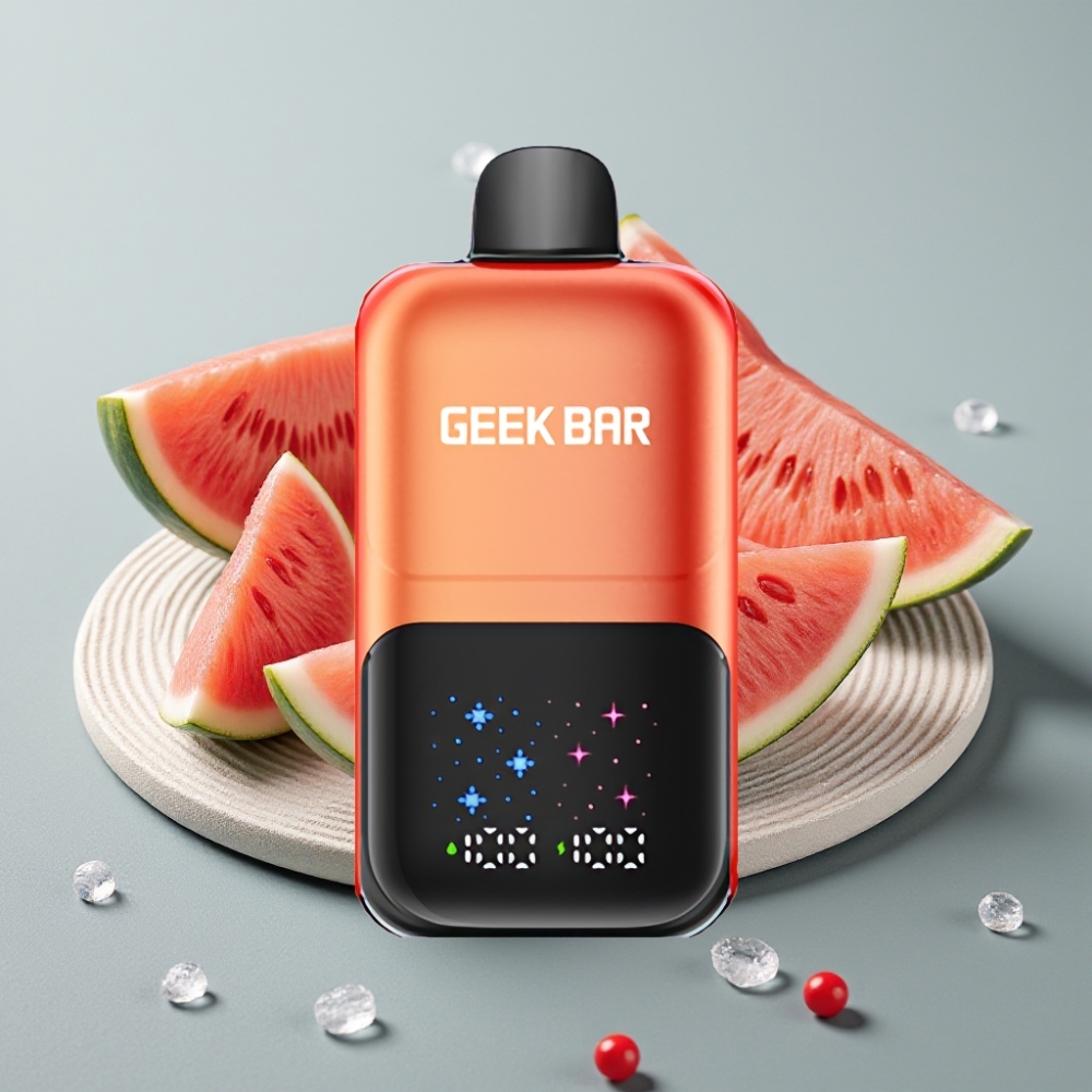 GEEK BAR 2GO Two Series 50000 Puffs Tela Interativa Sabor Melancia Chiclete Gelado Dual Tank 20mL