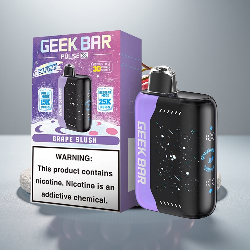 Geek Bar Pulse X 25000 Puffs Slush Edição 18mL Tela 3D Dual Mesh USB-C