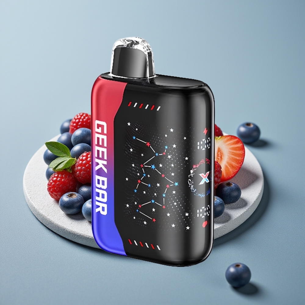 Geek Bar Pulse X 25000 Puffs com Tela Curva 3D, USB-C e Dual Mesh Coil
