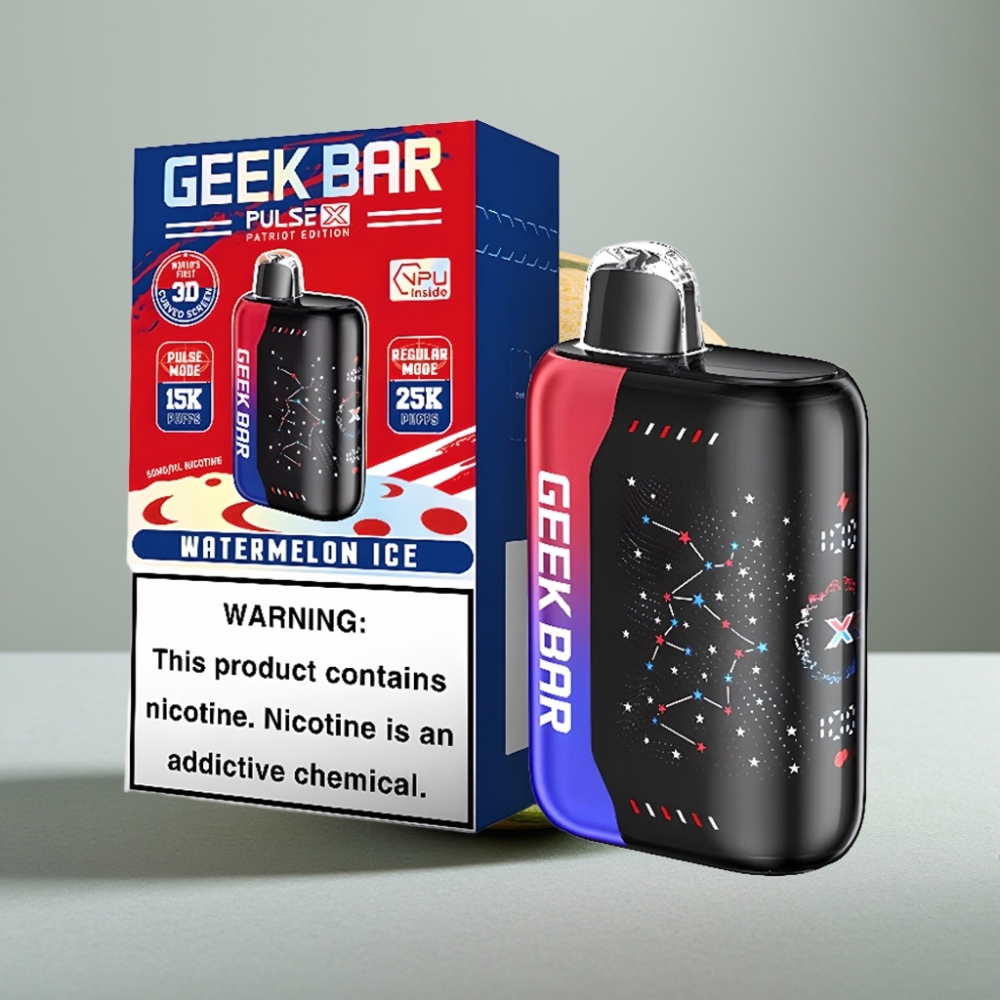 Geek Bar Pulse X 25000 Puffs com Tela Curva 3D, USB-C e Dual Mesh Coil