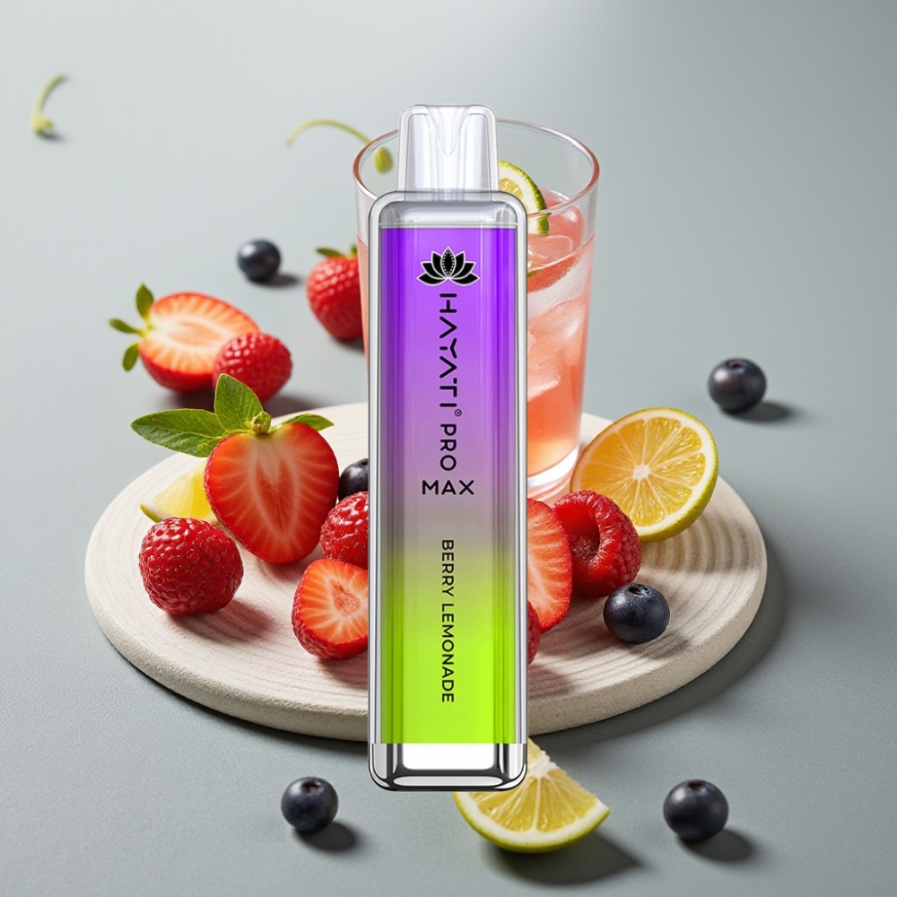 Hayati Pro Max 4000 Puffs Dispositivo Vaporizador Recarregável Limonada de Frutas Vermelhas