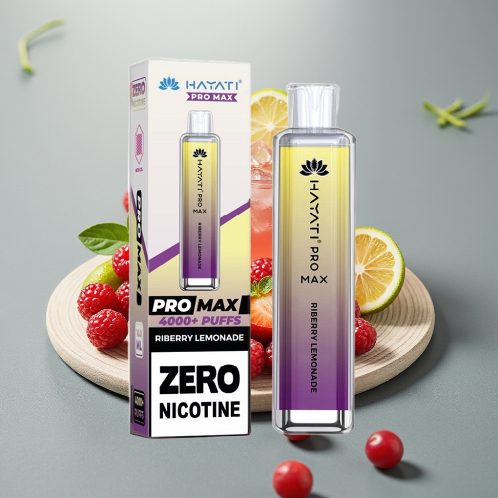 Hayati Pro Max 4000 Puffs Dispositivo Vaporizador Recarregável Sabor Limonada de Riberry 5% Nicotina