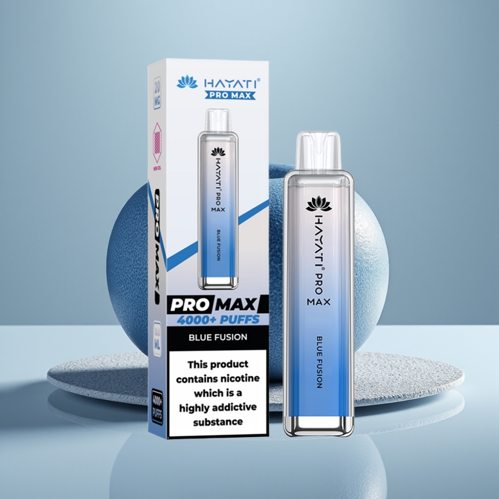 Hayati Pro Max 4000 Puffs Fusão Azul Dual Mesh Coil 1400mAh Recarregável