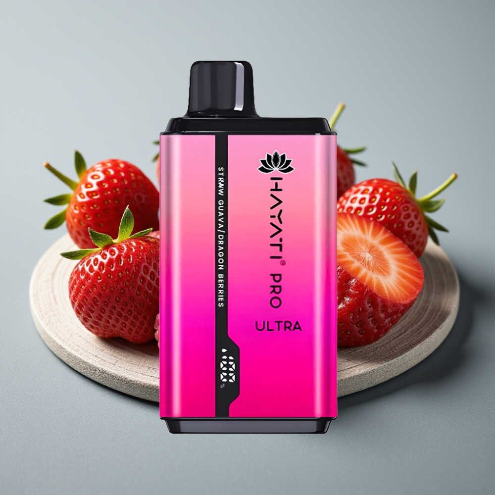 Hayati Pro Ultra 15000 Puffs 24ml 2% Morango Goiaba Frutas do Dragão