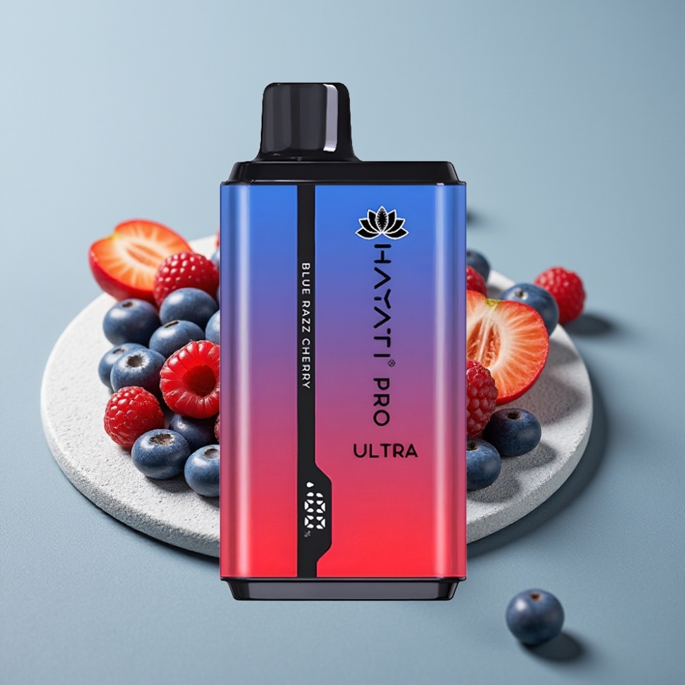 Hayati Pro Ultra 15000 Puffs 2×12ml 2% Blue Razz Cereja vape Portugal