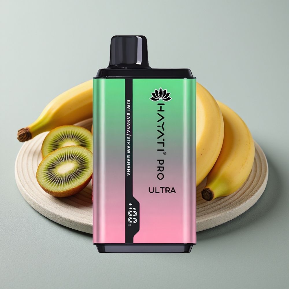Hayati Pro Ultra 15000 Puffs 2×12ml 2% Kiwi Banana Morango Banana vape Portugal
