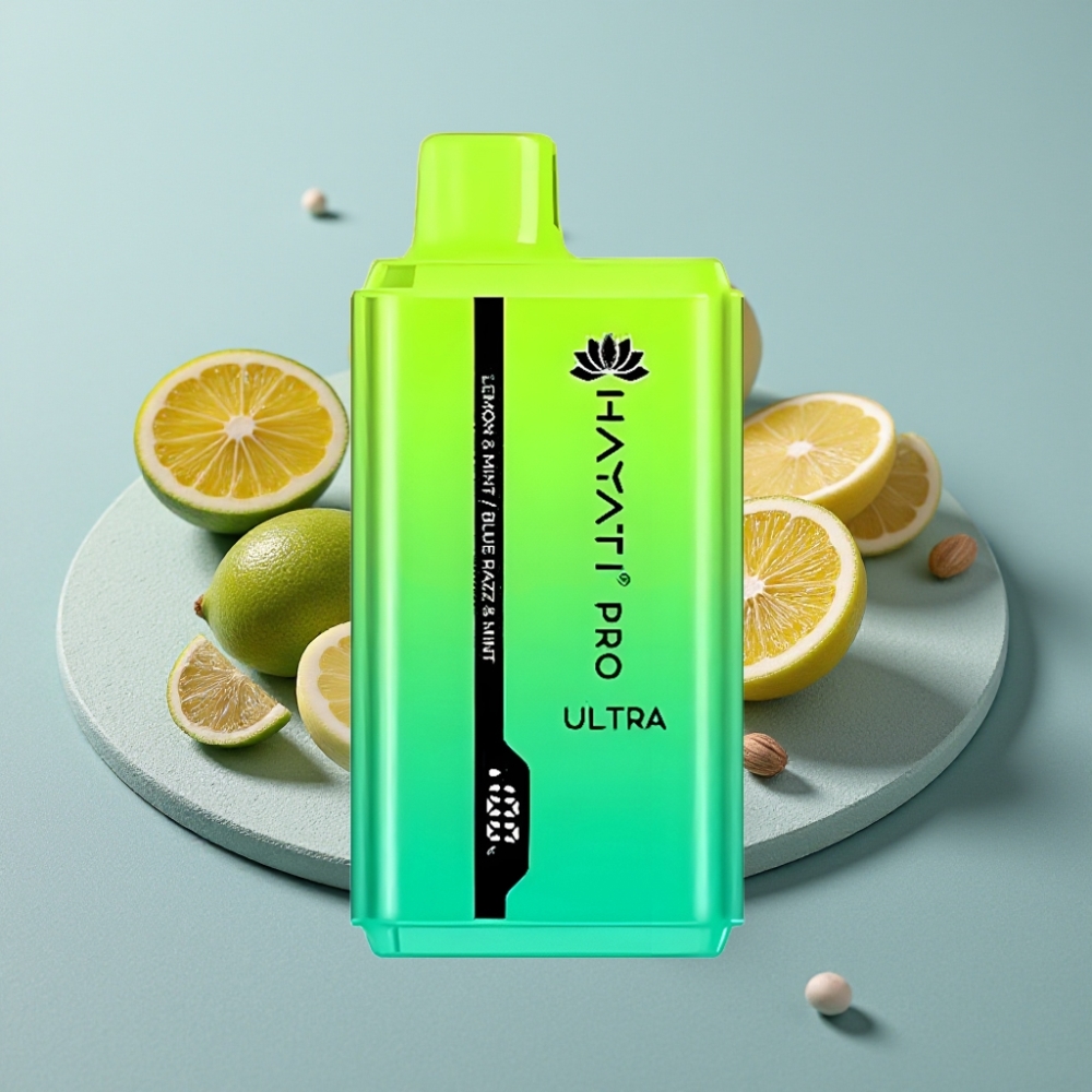 Hayati Pro Ultra 15000 Puffs 2×12ml 2% Limão & Menta Blue Razz & Menta