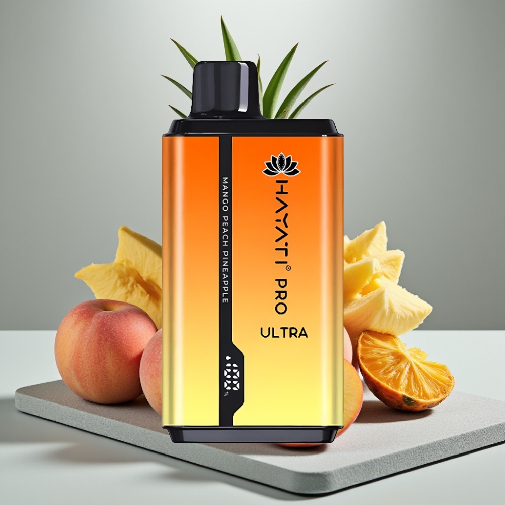 Hayati Pro Ultra 15000 Puffs 2×12ml 2% Manga Pêssego Abacaxi vape Portugal