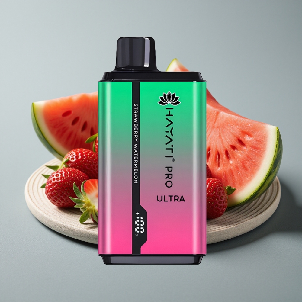 Hayati Pro Ultra 15000 Puffs 2×12ml 2% Morango Melancia vape Portugal