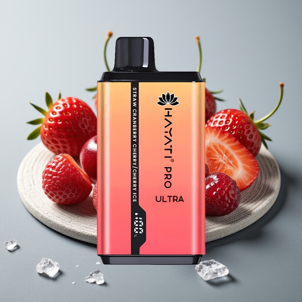 Hayati Pro Ultra 15000 Puffs 2×12ml 2% Morango Oxicoco Cereja Gelo