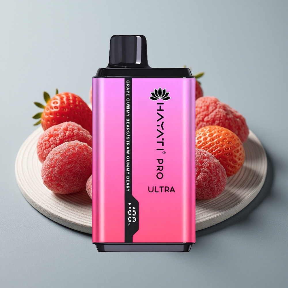 Hayati Pro Ultra 15000 Puffs 2×12ml 2% Uva Ursinho de Goma Morango Ursinho de Goma