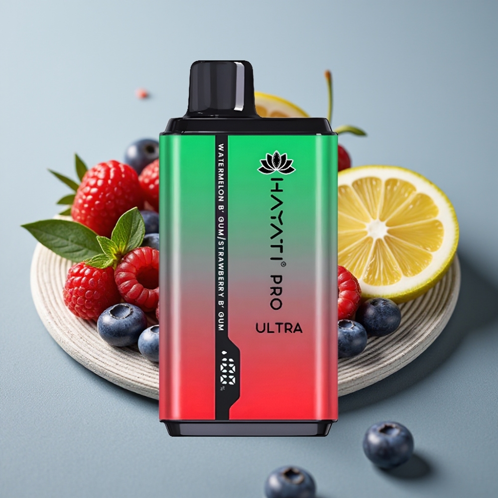 Hayati Pro Ultra 15000 Puffs 850mAh 2×12ml 2% Mirtilo Framboesa Cereja Limão & Mirtilo