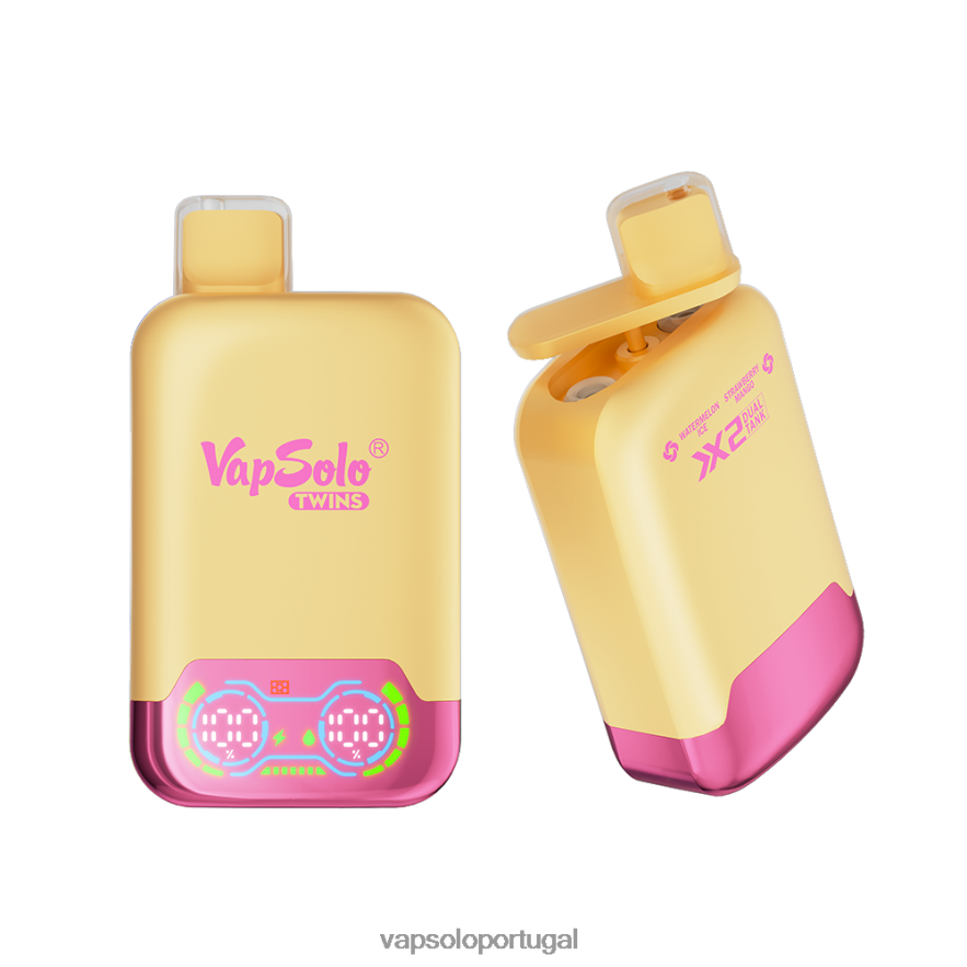 VapSolo TWINS vaporizador descartável gelo de melancia e manga de morango V6082035 - Vapsolo Comprar