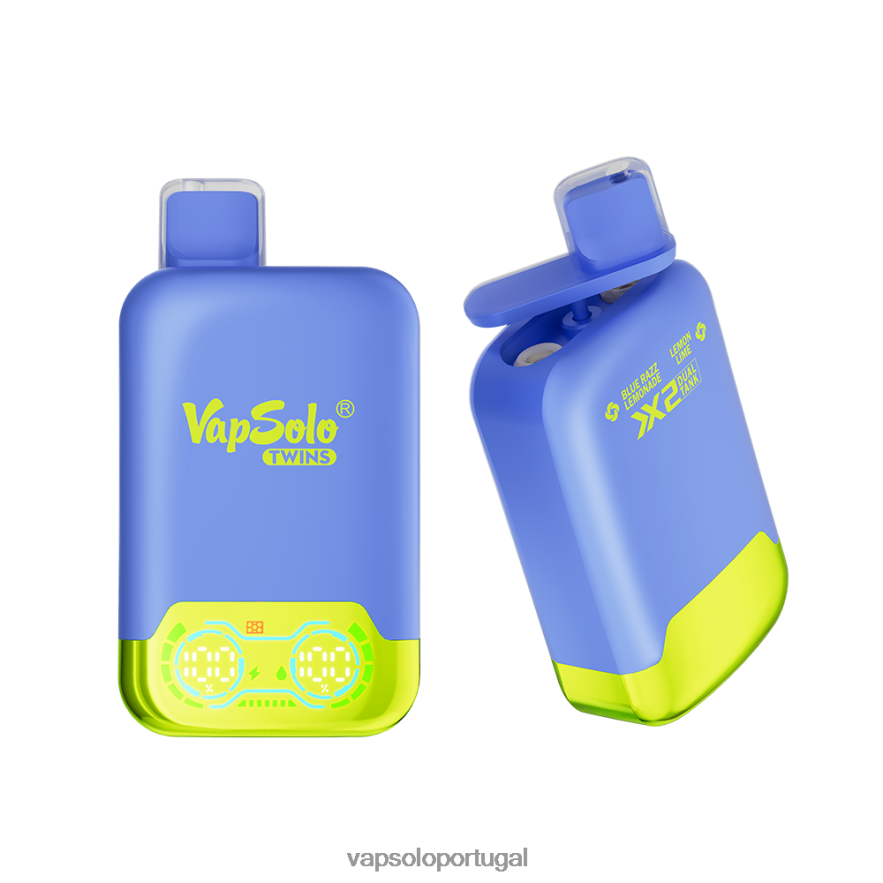 VapSolo TWINS vaporizador descartável limonada blue razz e limão V6082026 - Vapsolo Lisbon