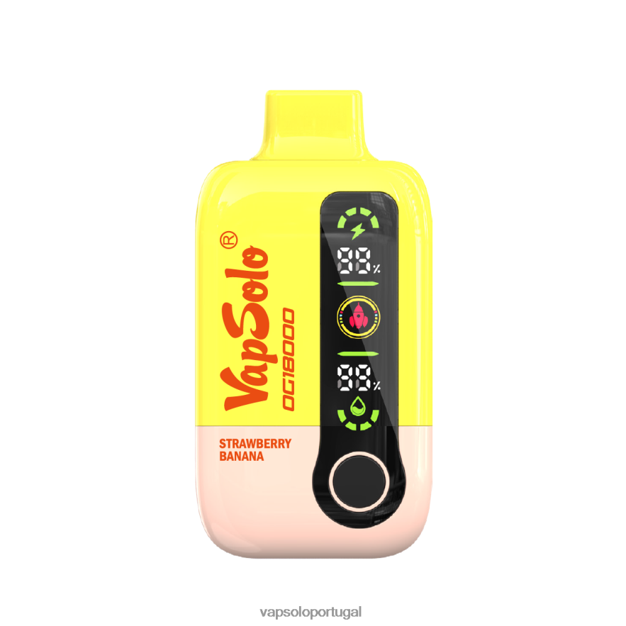 VapSolo DG18000 vaporizador descartável banana morango V6082056 - Vapsolo Disposable