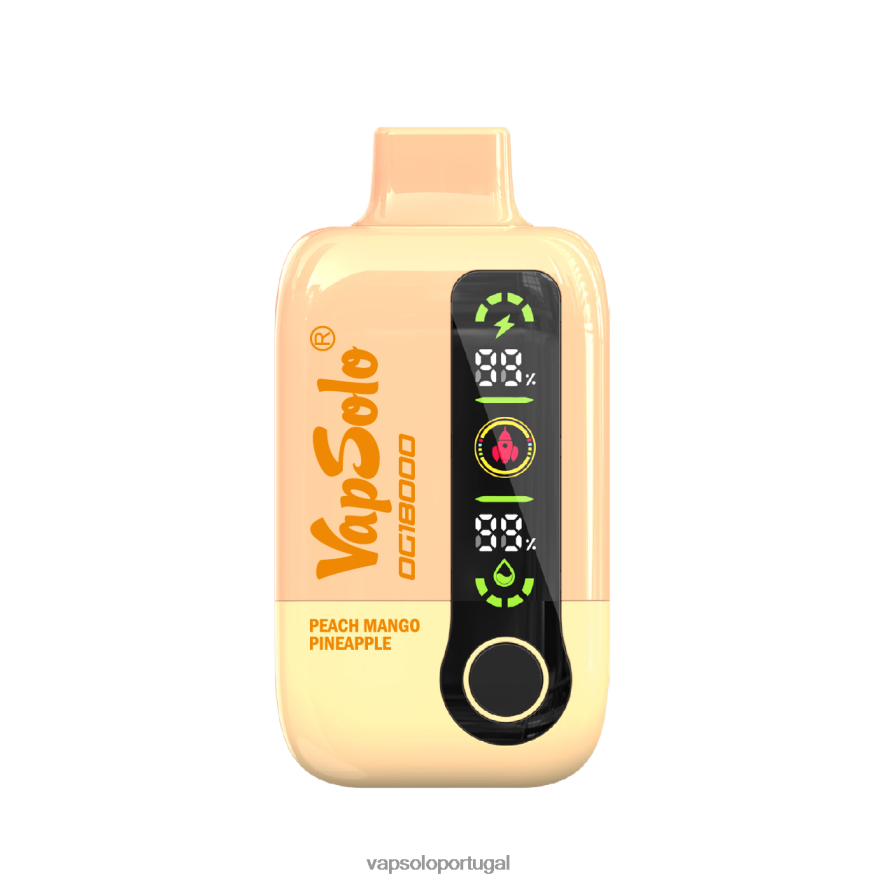 VapSolo DG18000 vaporizador descartável pêssego manga abacaxi V6082053 - Vapsolo Nicotina
