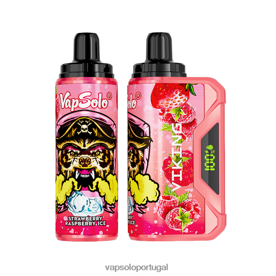 VapSolo VIKING vaporizador descartável gelo de morango e framboesa V6082045 - Vapsolo Nicotina