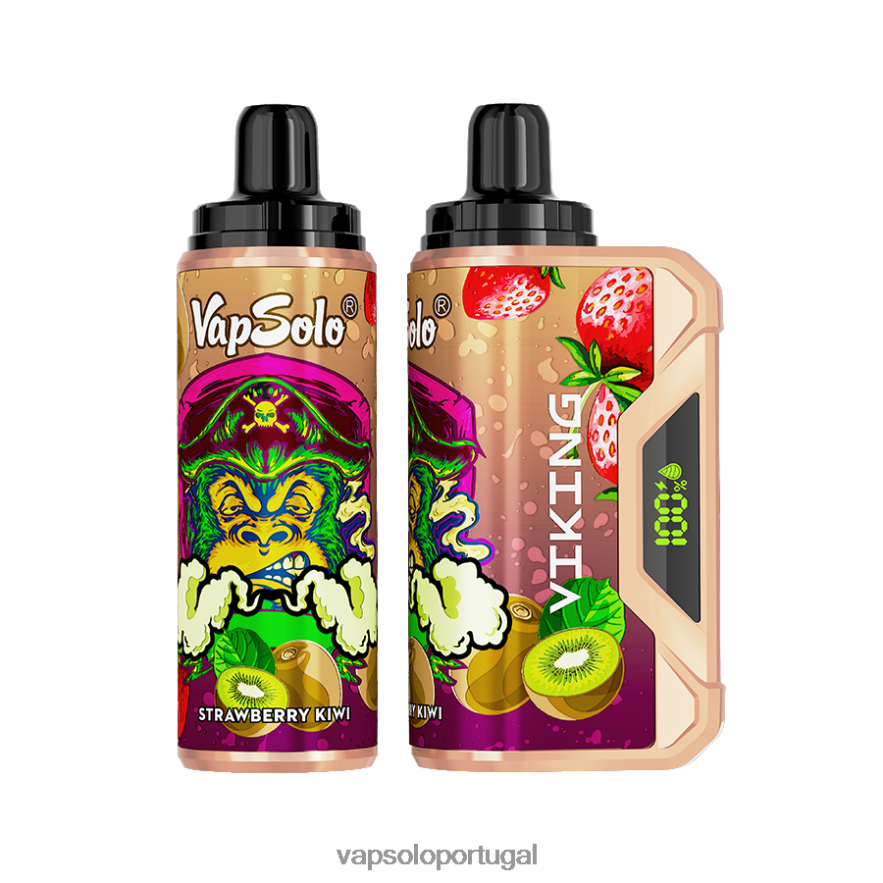 VapSolo VIKING vaporizador descartável kiwi morango V6082044 - Vapsolo Sabores