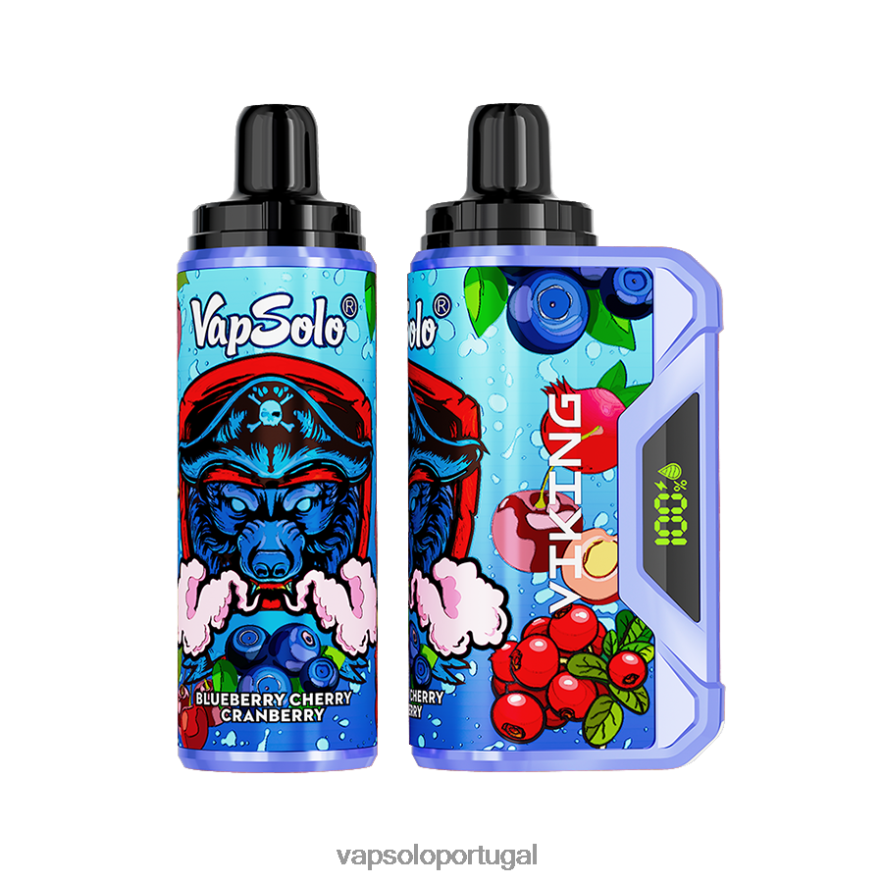 VapSolo VIKING vaporizador descartável mirtilo cereja cranberry V6082037 - Vapsolo Nicotina